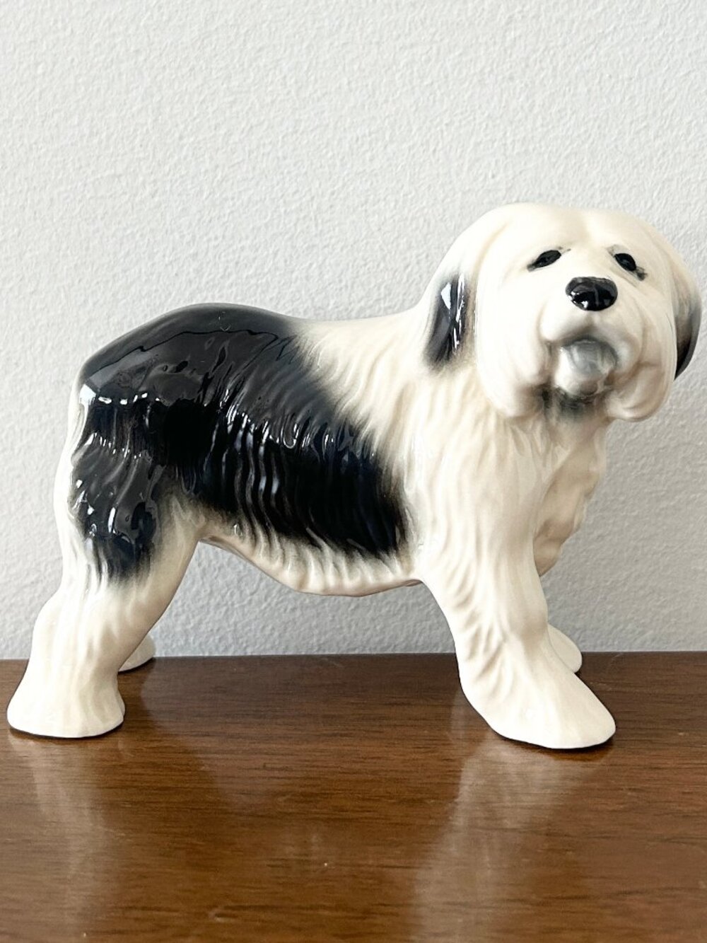 Vintage Coopercraft Old English Sheepdog Ceramic Figurine 1970 Dulux Dog England